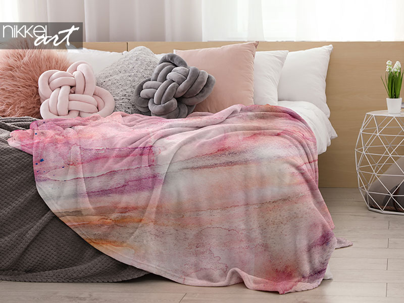 Plush blanket Pastel ethereal watercolor abstract seamless pattern